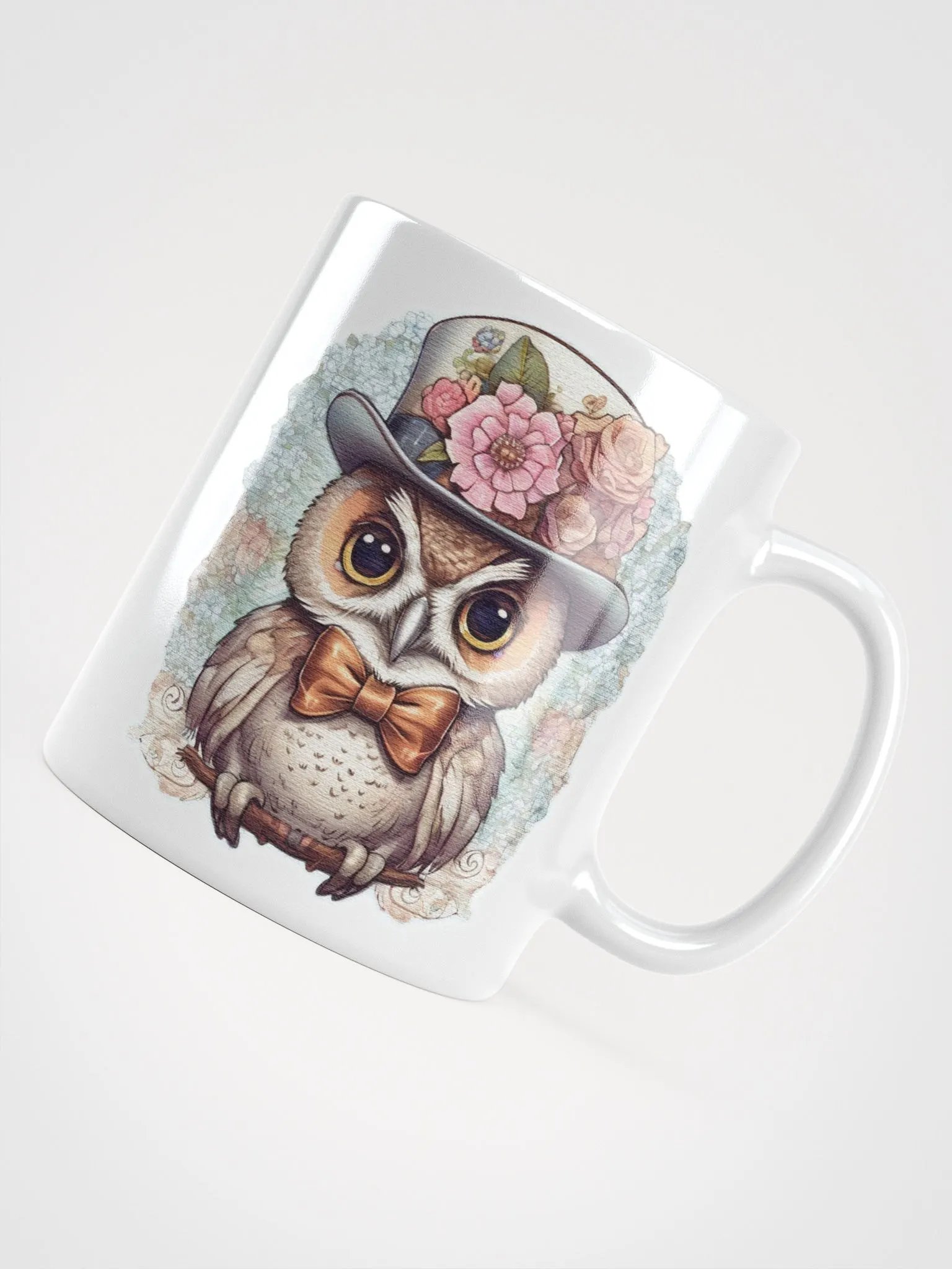 owl wearing a hat and a bow tie Mug product image (4)