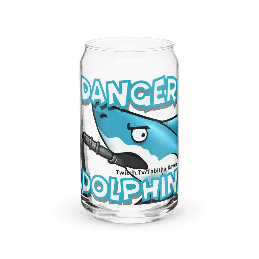 Danger Dolphin Glass Can Cup product image (2)