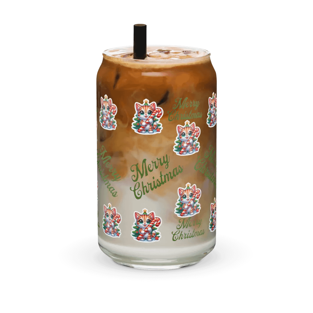 Cute Kittens With Candy Canes Christmas & Holidays Themed Glass product image (12)