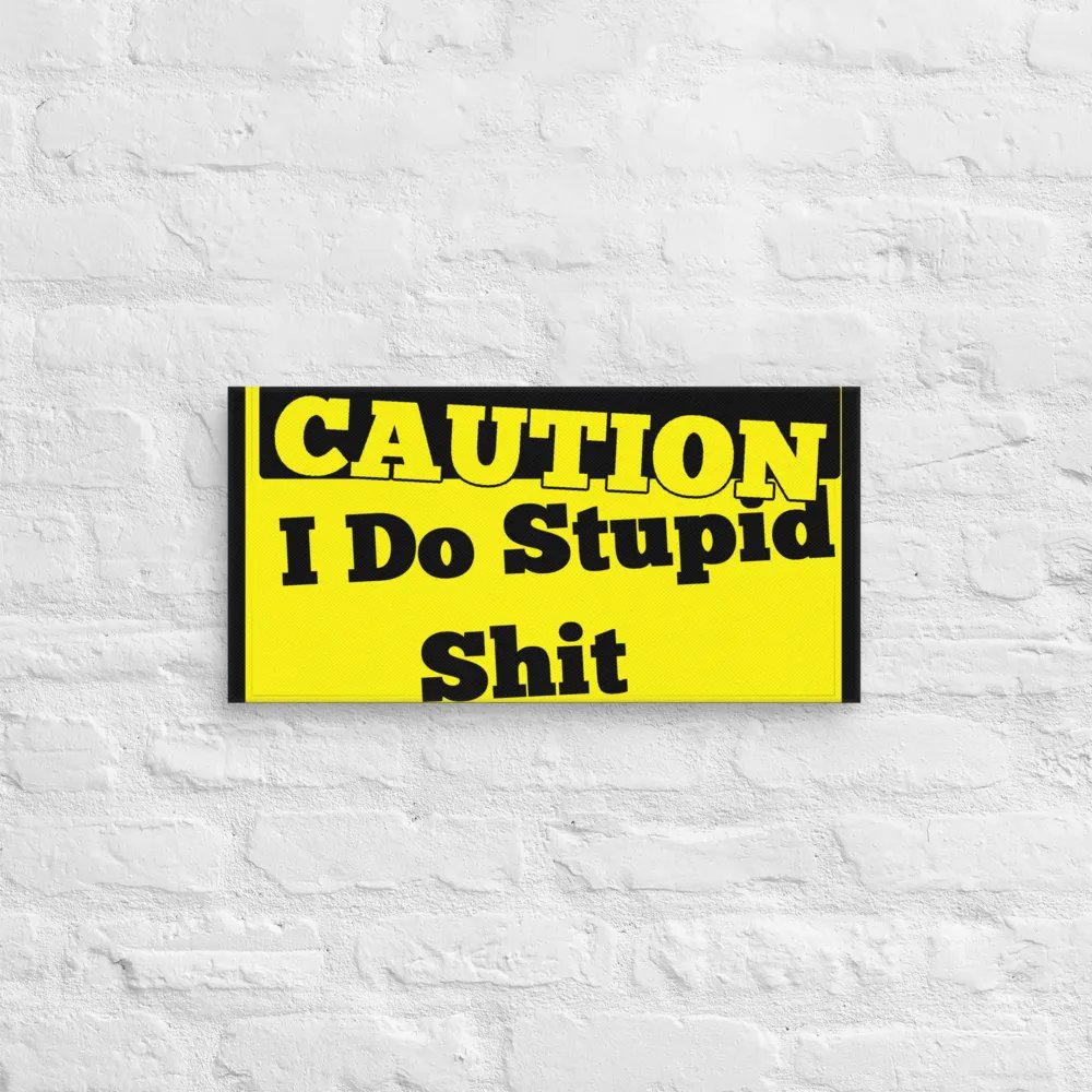 Cautionary Canvas: 'I Do Stupid Shit' product image (2)