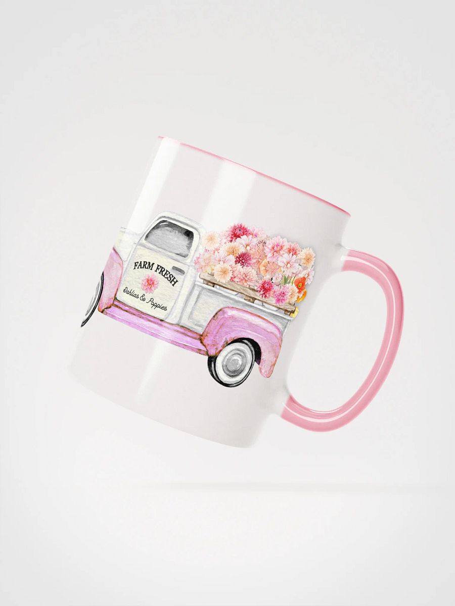 FARM FRESH DAHLIA VINTAGE TRUCK MUG - Wähle Deine Farbe Kaffeebecher ! product image (3)