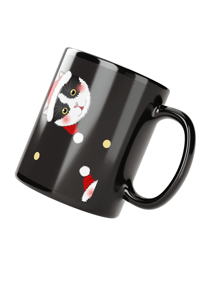 Santa Cats Black Glossy Mug product image (3)