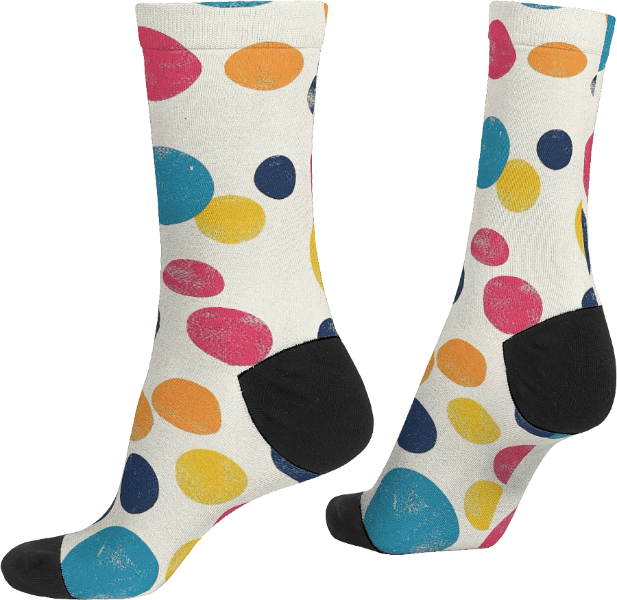 Polka Dot Illusion Vintage Retro Premium Crew Socks product image (4)