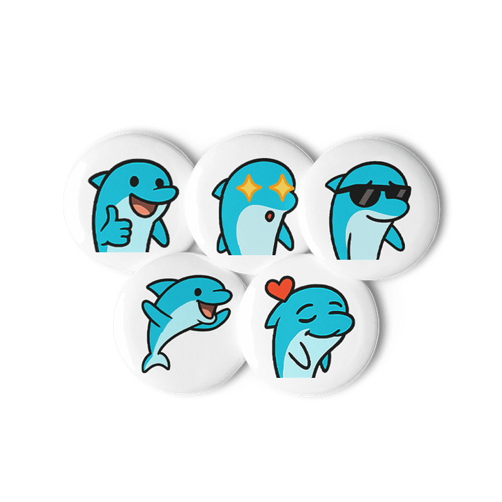 Dolphin Emote Buttons Set product image (3)