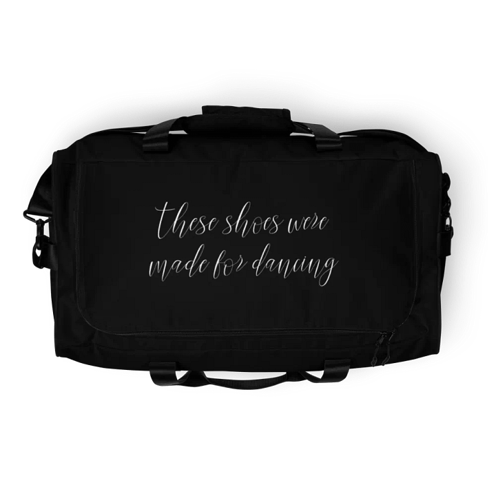 Large Dance Bag | Black with White Logo and Quote product image (2)