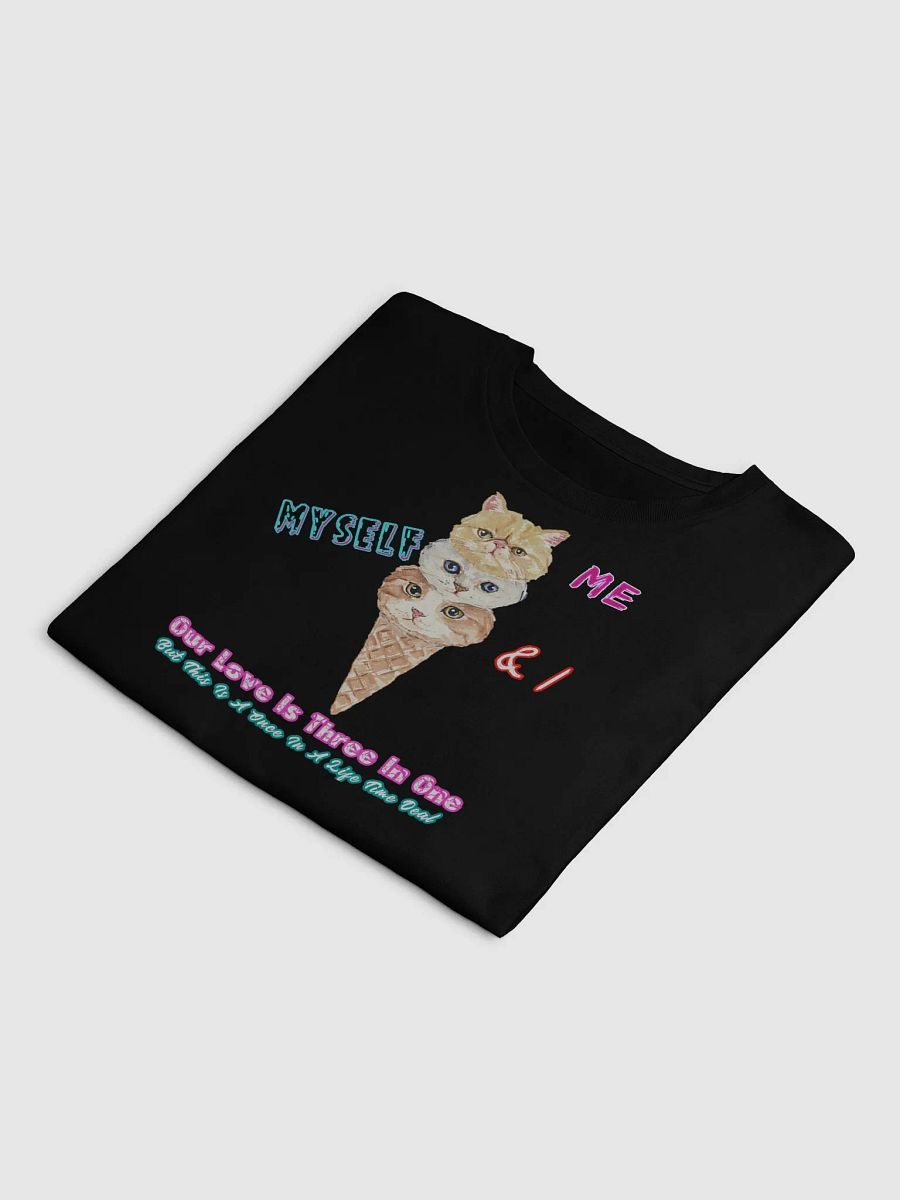 Cute Cat Ice Cream Tee, Me, Myself & I Shirt, Funny Cat Lover Crop Top, Our Love Story Tee, Adventurous Paw Print Shirt product image (10)