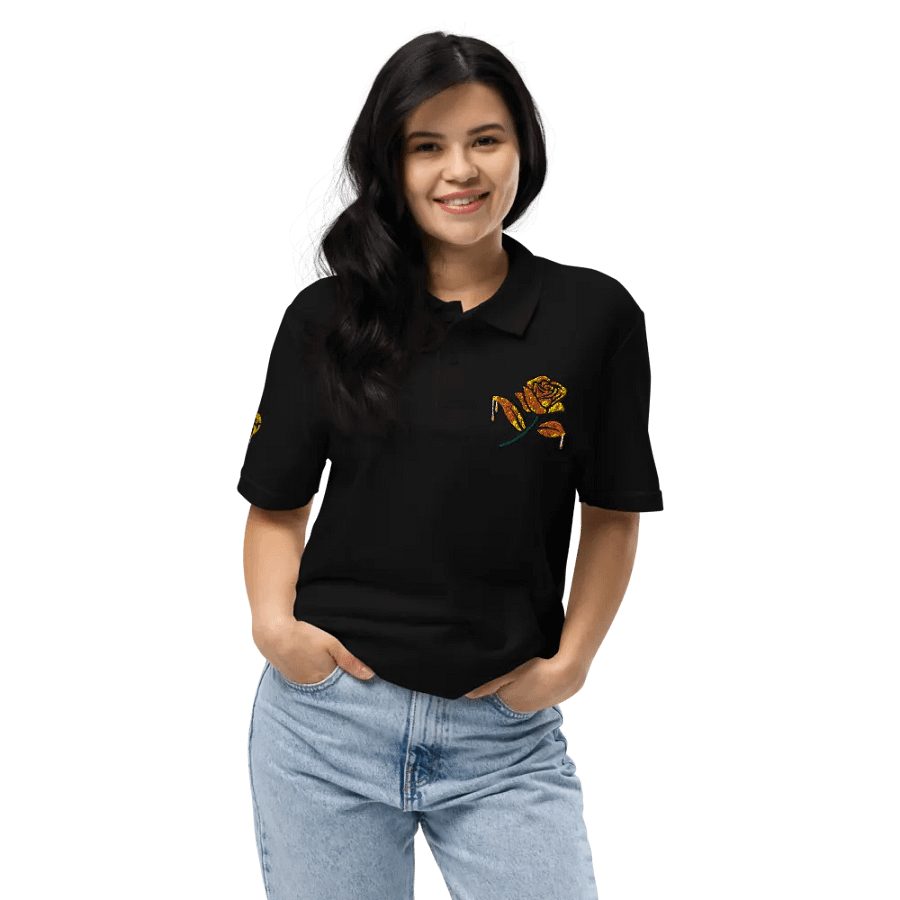 UNISEX HOT BOX FAM JFLOW ROSE DRIP EMOTE POLO product image (18)