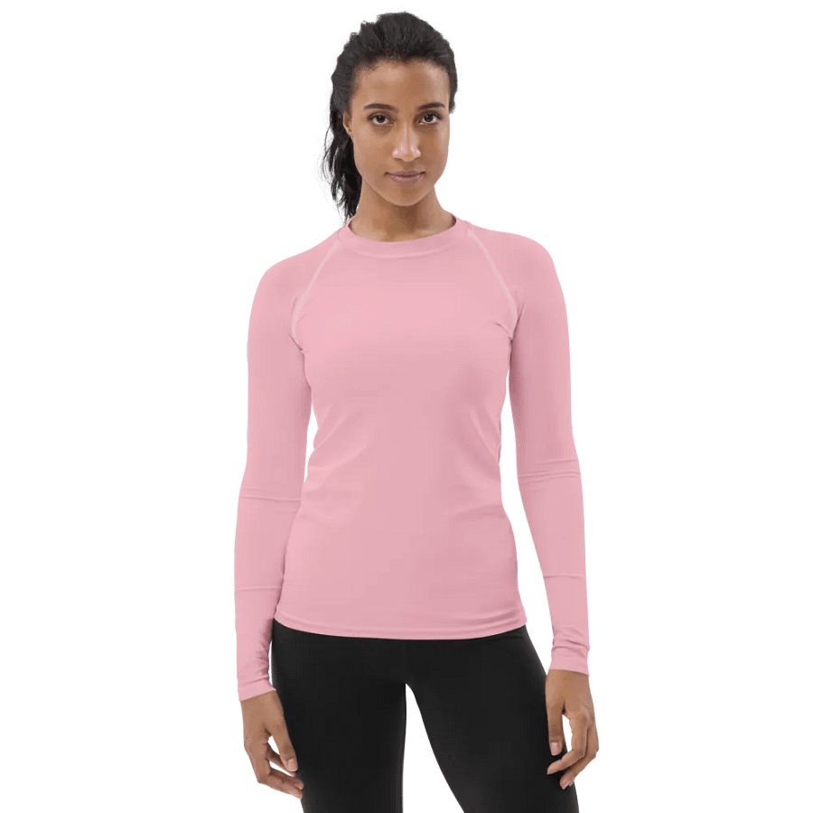 Plain Color Pink Rash Guard product image (1)