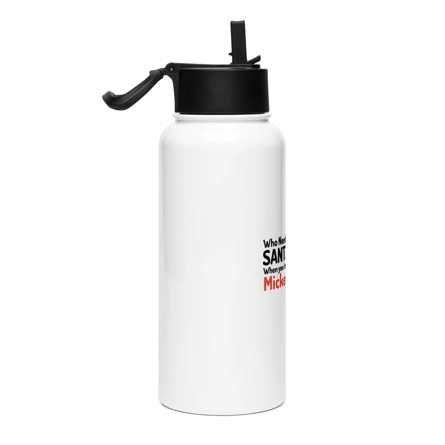 Mickey Mouse Santa Stainless Water Bottle with Straw product image (4)