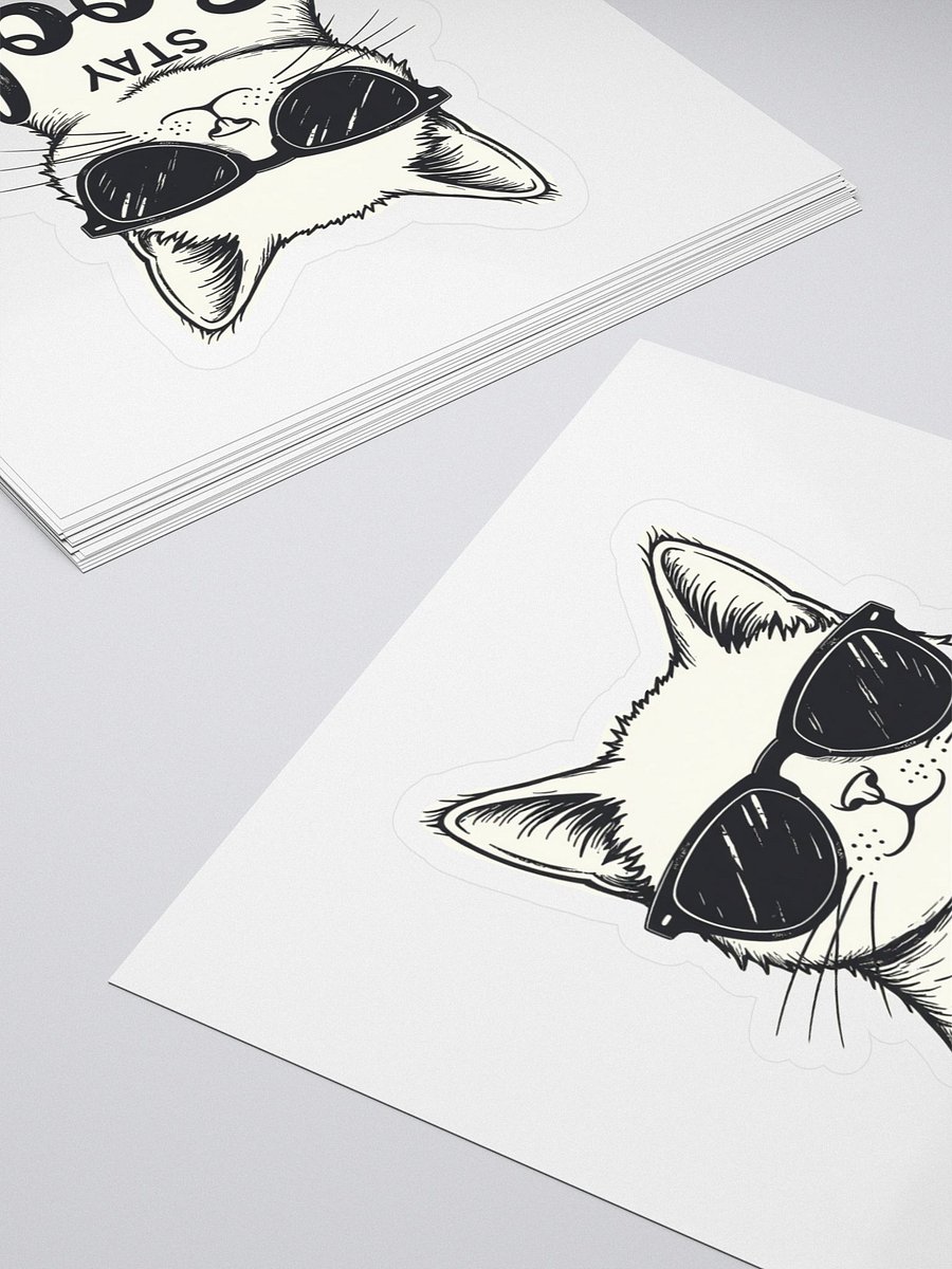 Cool Cat Sunglasses Kiss Cut Stickers product image (4)