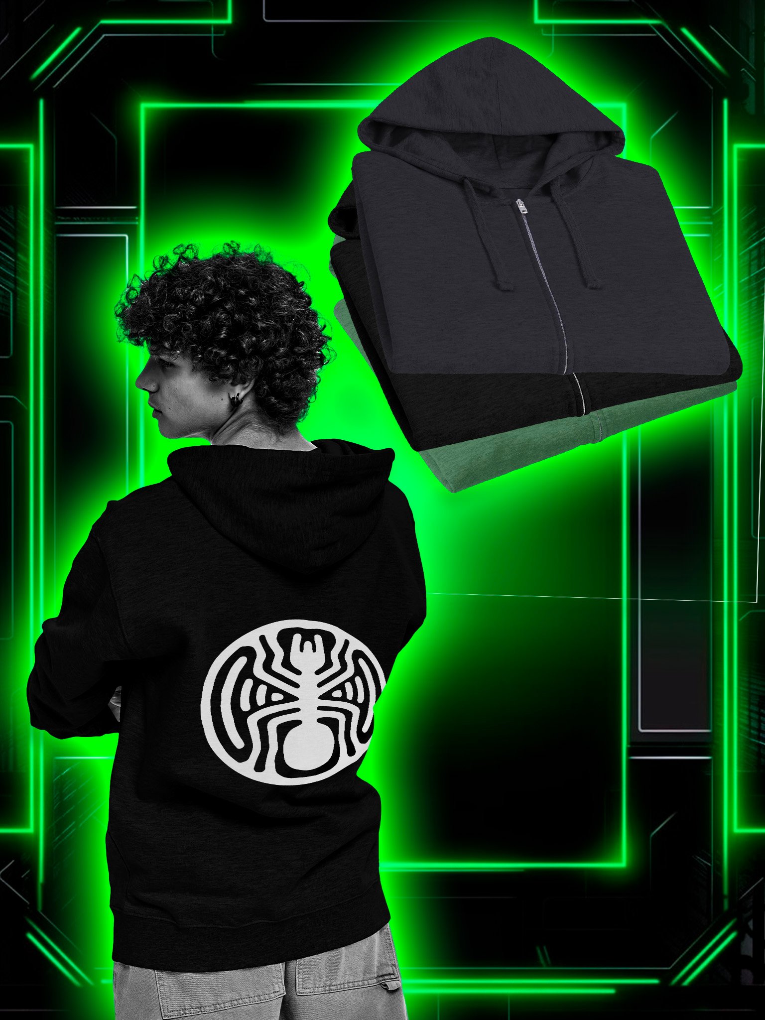 Soundcraft Fleece Zip Up Hoodie by Independent Trading Co. product image (2)