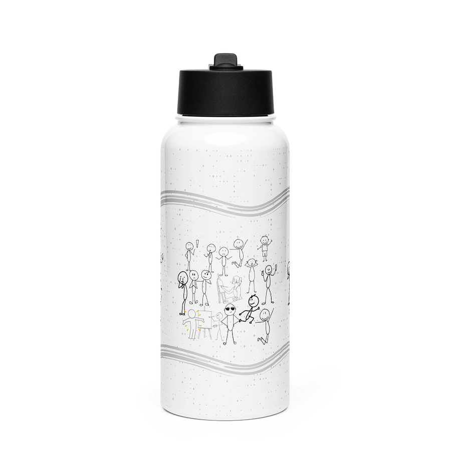 Fun Paint and Sip Stainless Steel Water Bottle for artis moms dad friends family product image (1)