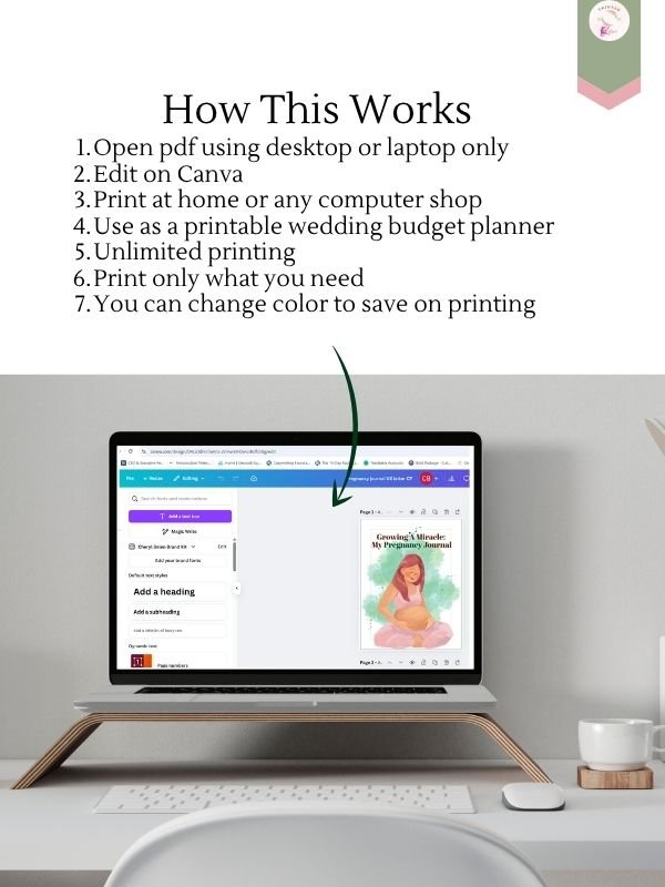 Ultimate Pregnancy Planner Printable in Canva product image (2)
