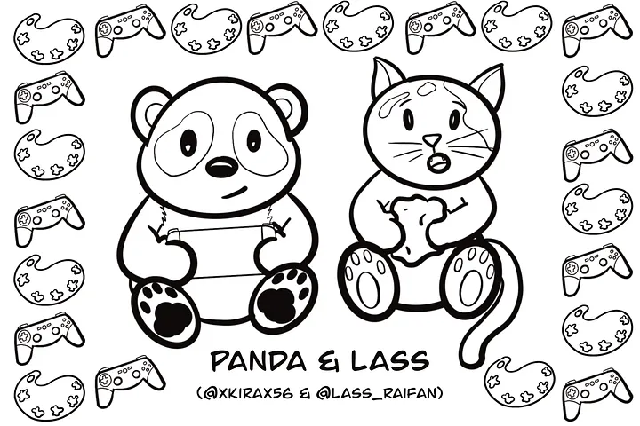Panda and Lass Colouring Page product image (1)