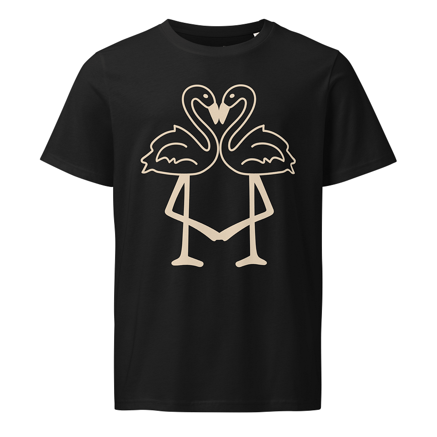 Flamingo Heart Unisex Organic Tee product image (2)