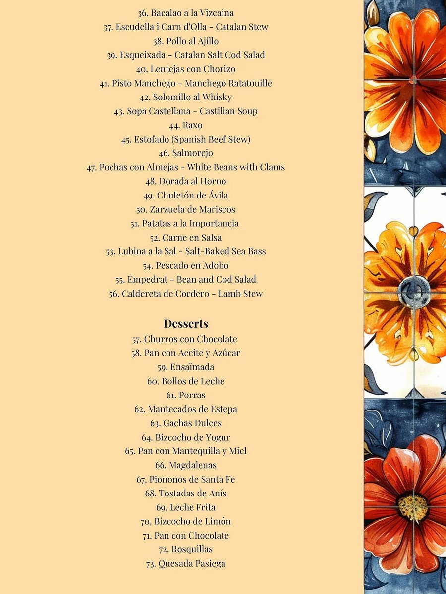 "108 Delicious Spanish Recipes - Discover the Beauty of Spanish Cuisine!" product image (4)