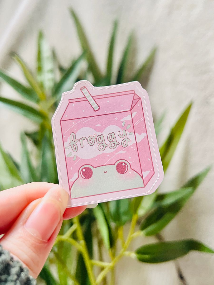 Froggy Milk Carton Sticker product image (5)