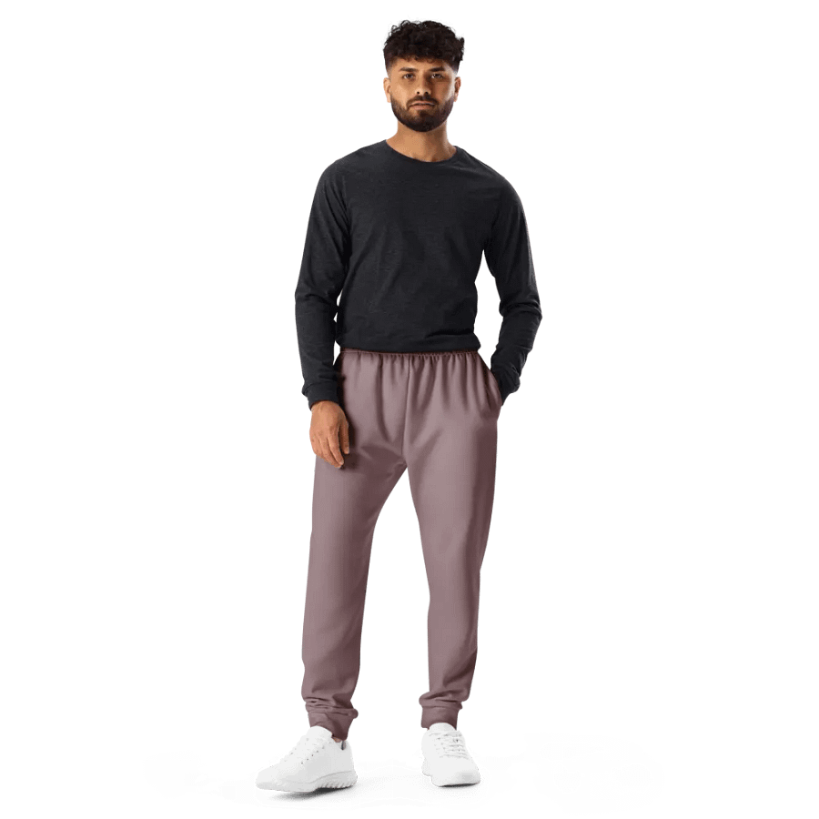 Plain Cool Purplish Brown Soft Summer Recycled Polyester Premium Men's Joggers by Treasure Pie product image (11)