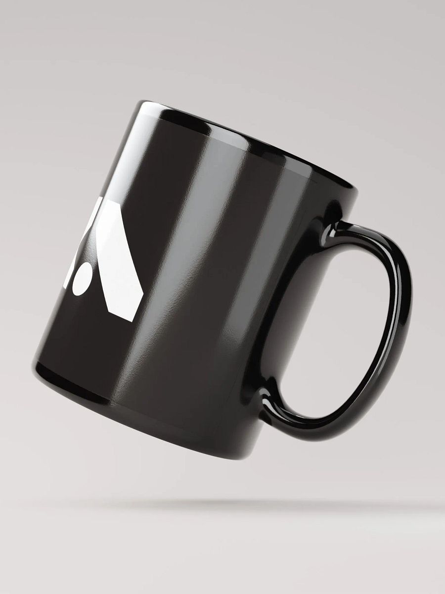 Pixelated Triangles Black Glossy Mug product image (3)