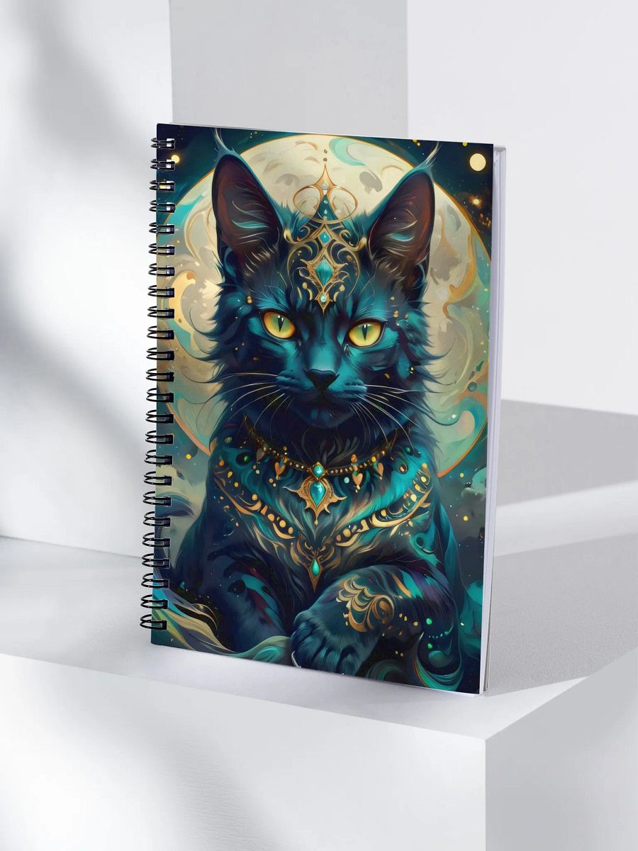 Majestic Lunar Cat Spiral Notebook product image (4)