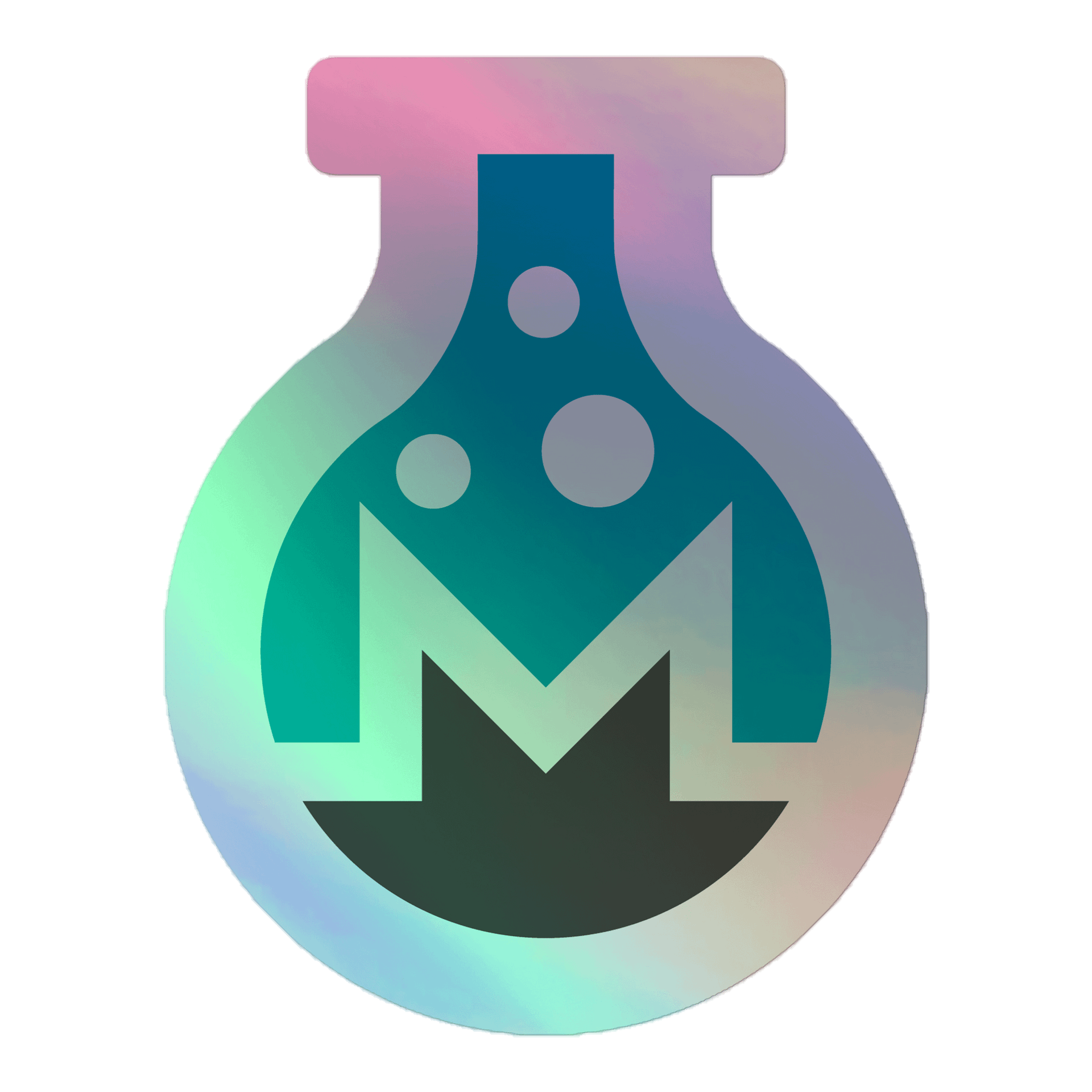 Monero Research Lab: Holographic Flask Sticker product image (1)