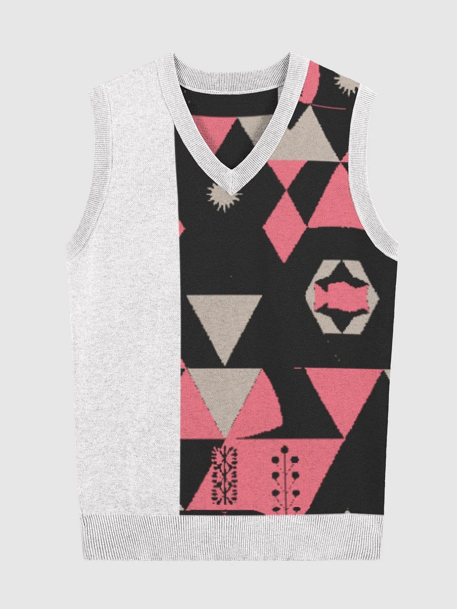 WINTER Geo Chic Knit V-Neck Vest product image (1)