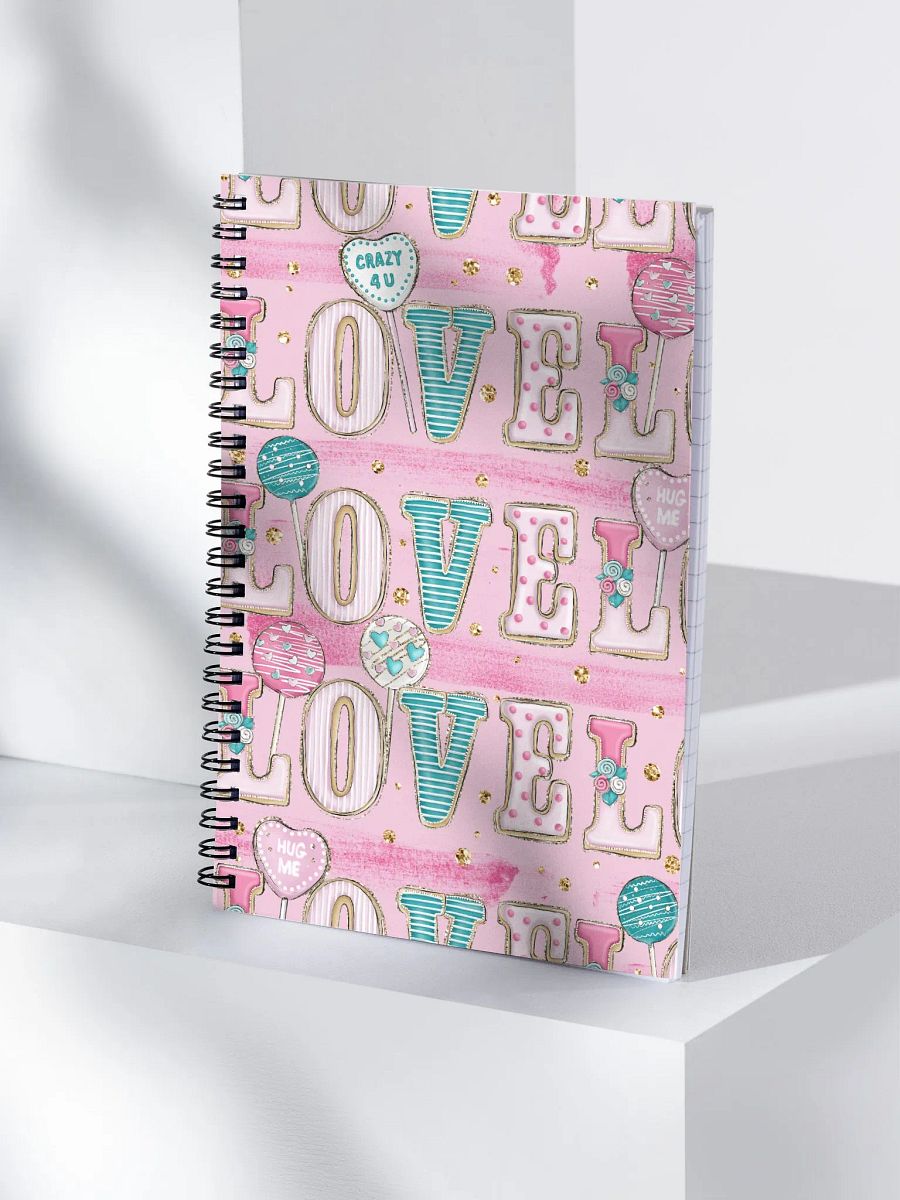 Pastel Water-colored Love Spiral Notebook product image (6)