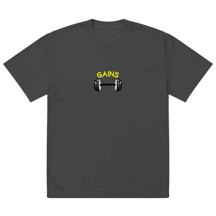 "Gains" Oversized Faded T-Shirt product image (14)