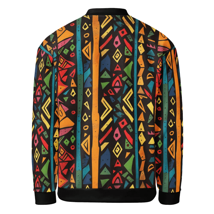 Vibrant African Tribal Patterns All-Over Print Bomber Jacket product image (2)