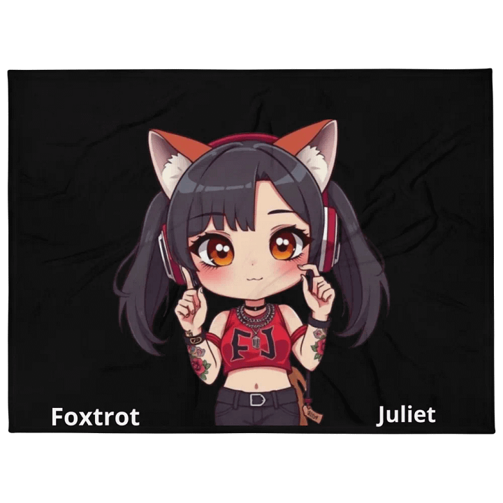 Foxtrot Juliet Blanket black product image (1)