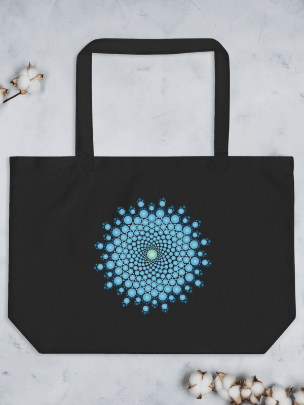 Blue Dot Mandala Organic Cotton Tote Bag product image (3)
