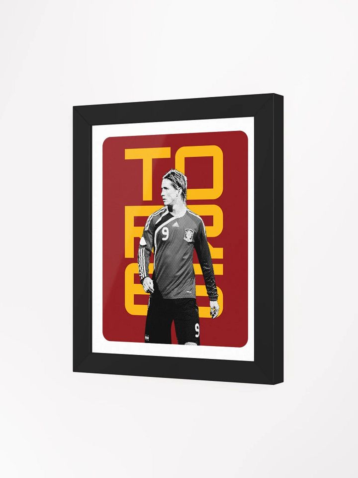 Fernando Torres BW Spain Name Art Framed Print product image (2)