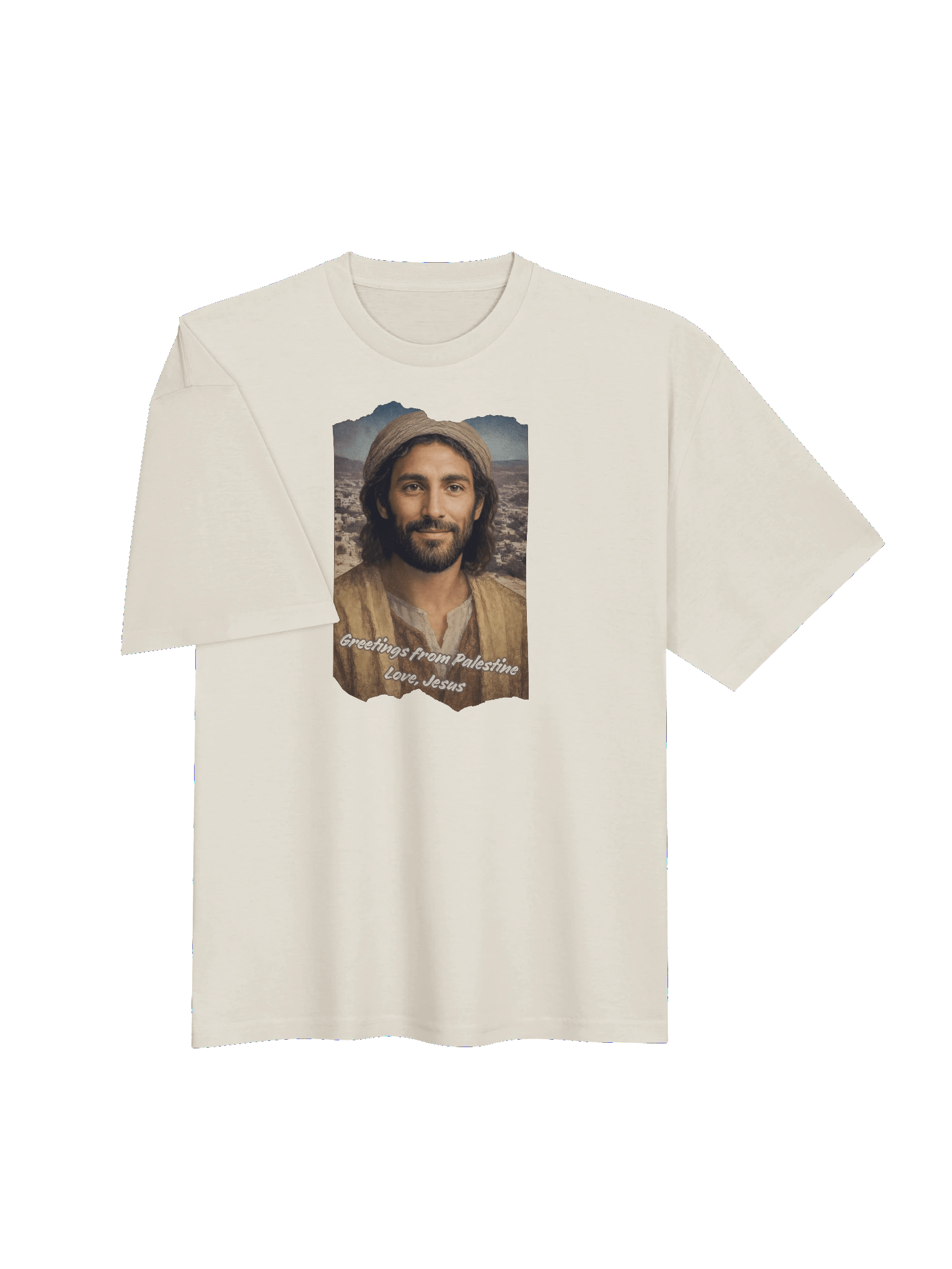 "Jesus in Palestine", premium oversized cotton t-shirt product image (3)