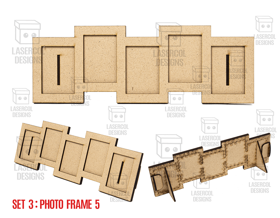 Photo Frames Set 3 (5 Styles) - Laser Cut Files product image (6)