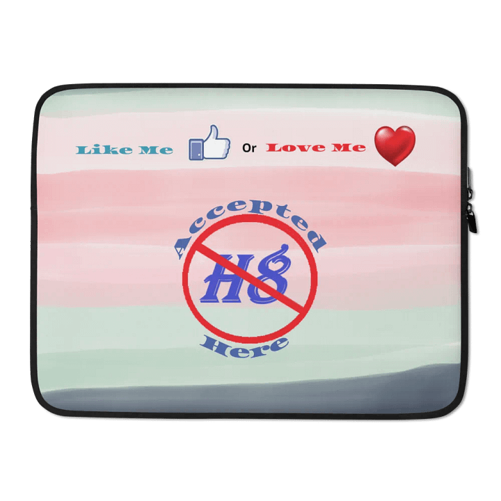 No Hate Laptop Cover product image (2)