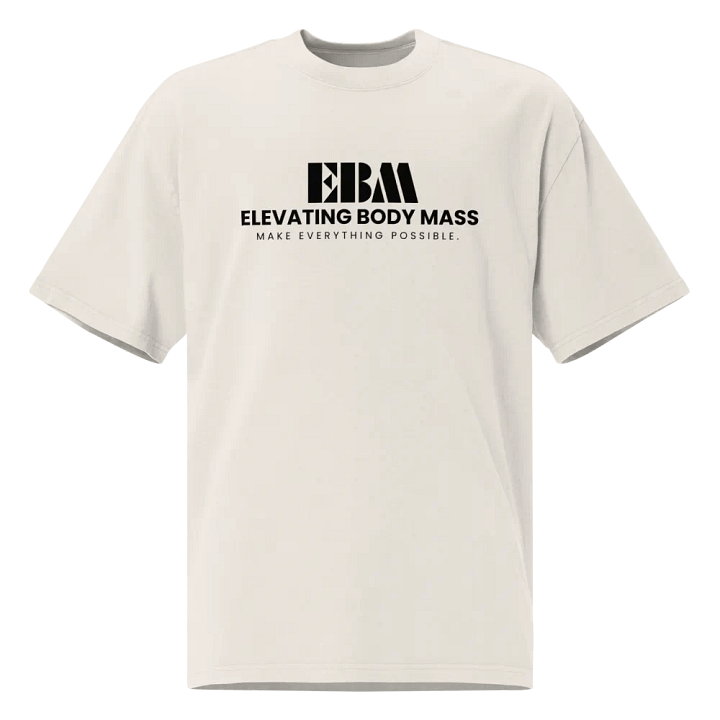 EBM Oversized Faded T-Shirt (Black Logo) product image (1)