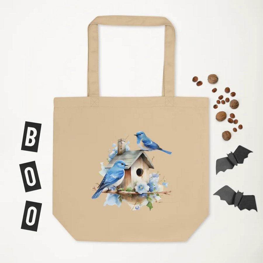 Whimsical Bluebird Haven Tote Bag product image (5)