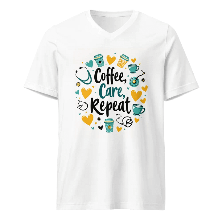 Care & Caffeine V-Neck Tee product image (1)