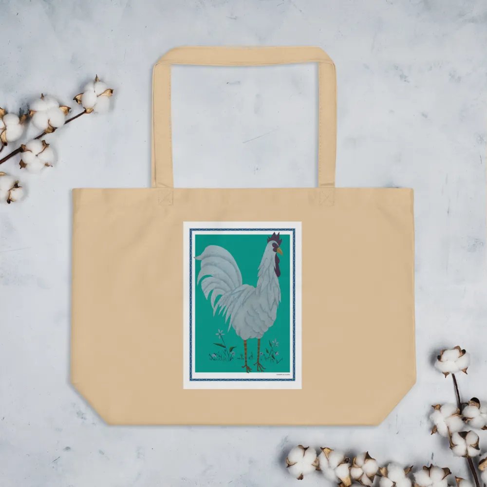 Eco Friendly Tote Bag with Chicken and Green Background product image (3)