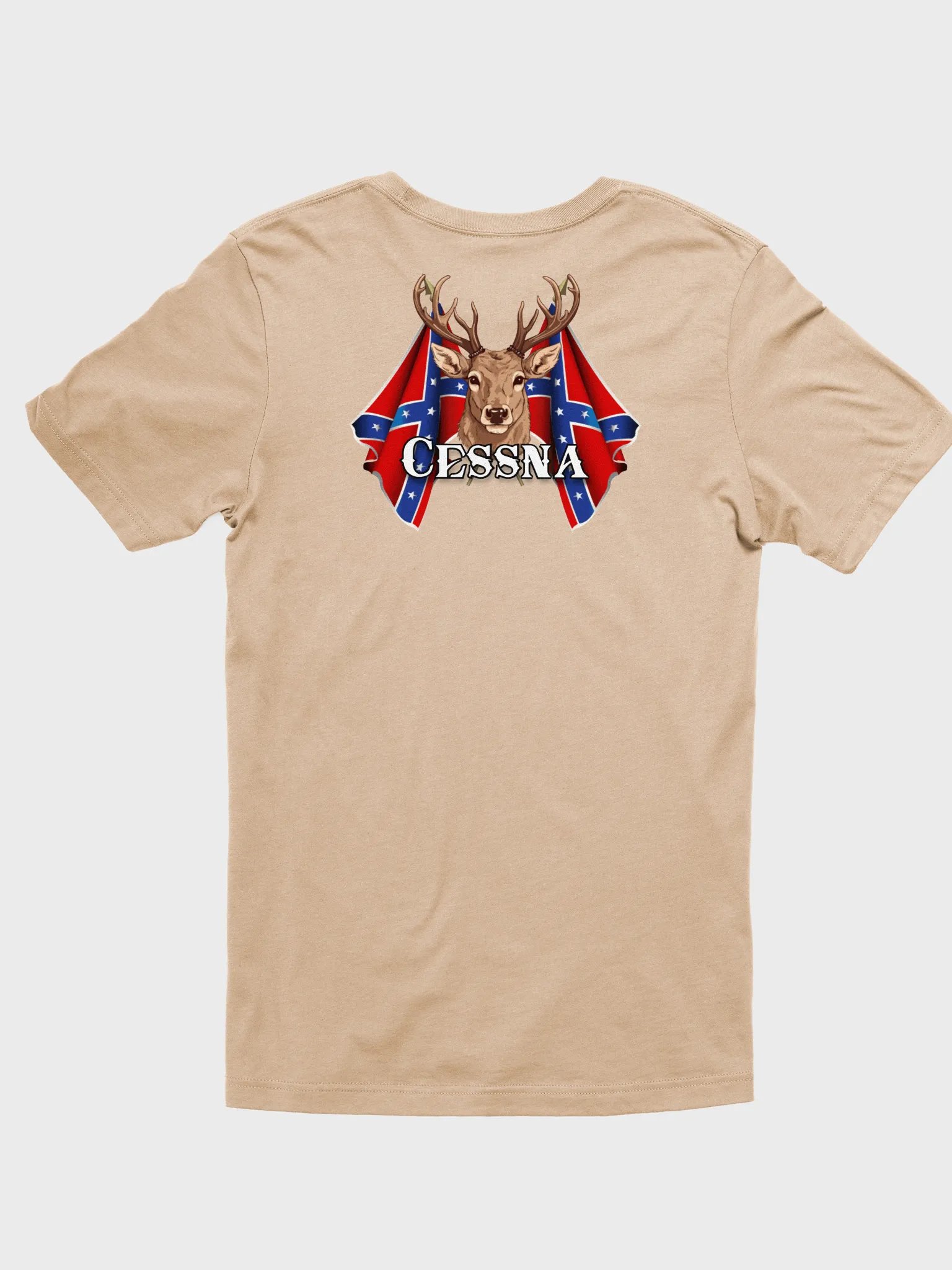 "Cessna" Last Name Rebel Redneck Deer - Adult T-Shirt product image (2)
