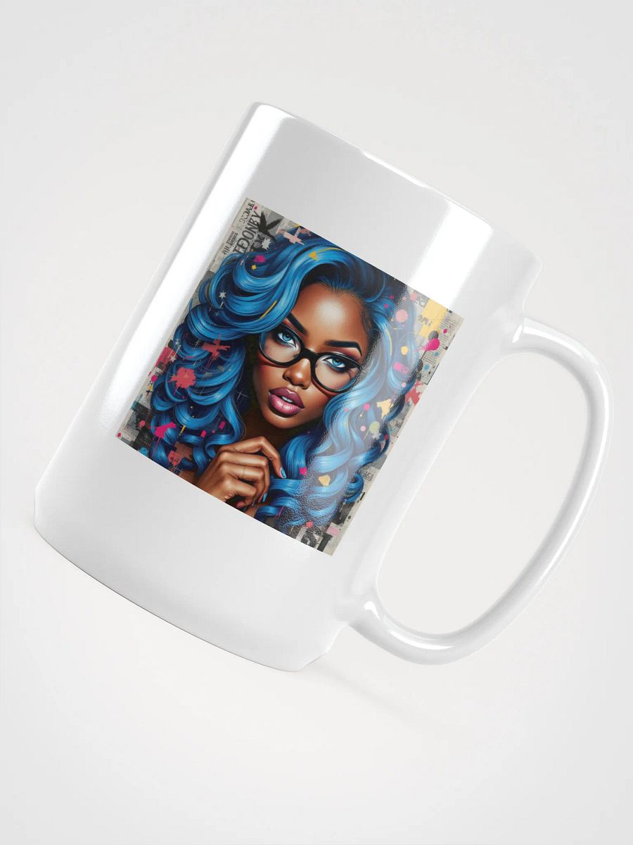 Vibrant Blue Hair Glasses Mug product image (4)