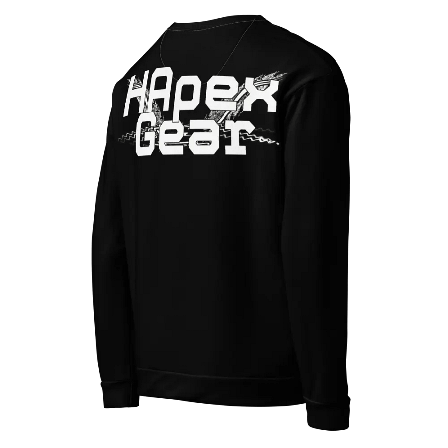 White HApex Gear White Logo Cancer Awareness Orange Ribbon. Black Recycled Unisex Sweatshirt product image (6)