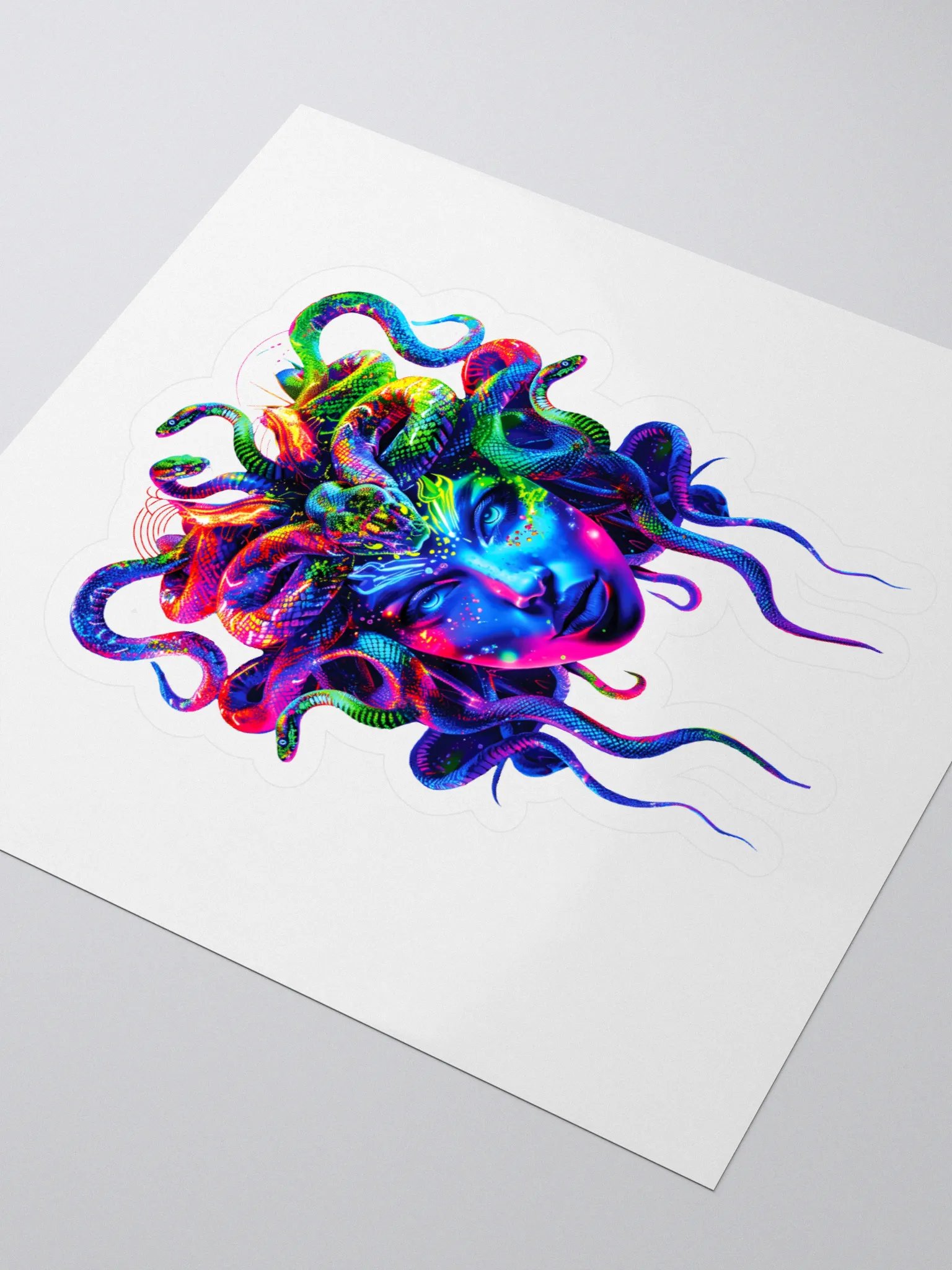 Neon Medusa Kiss Cut Stickers product image (3)