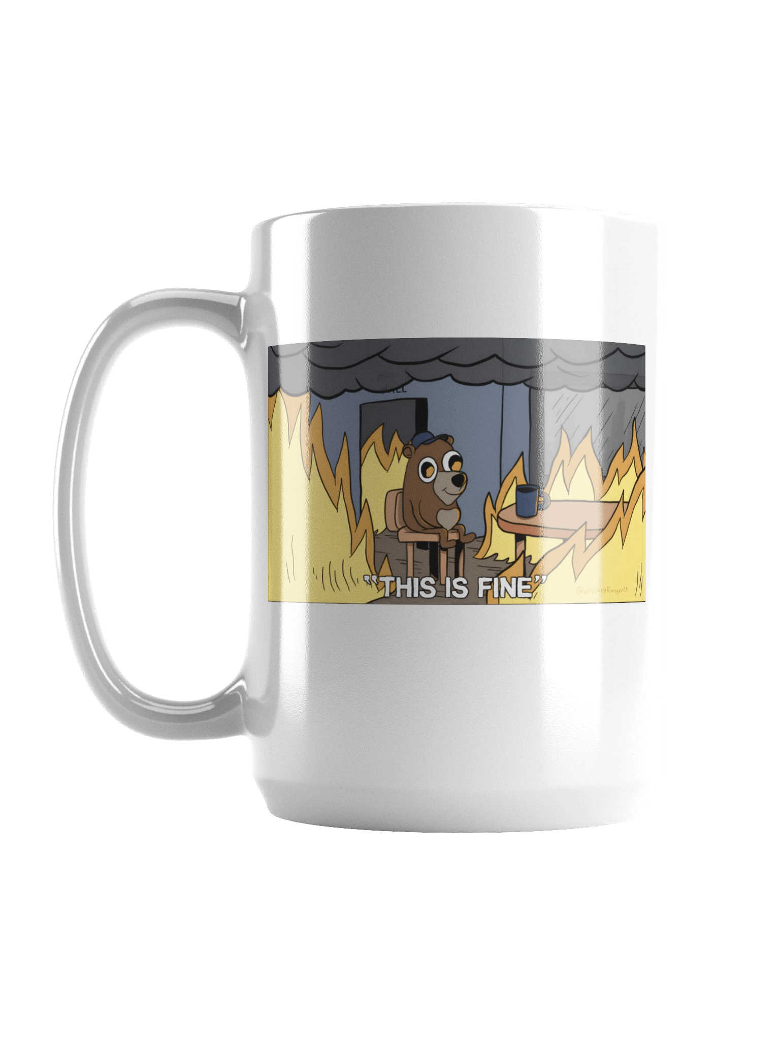 "This is Fine" Chicago Fire Bear Mug product image (1)