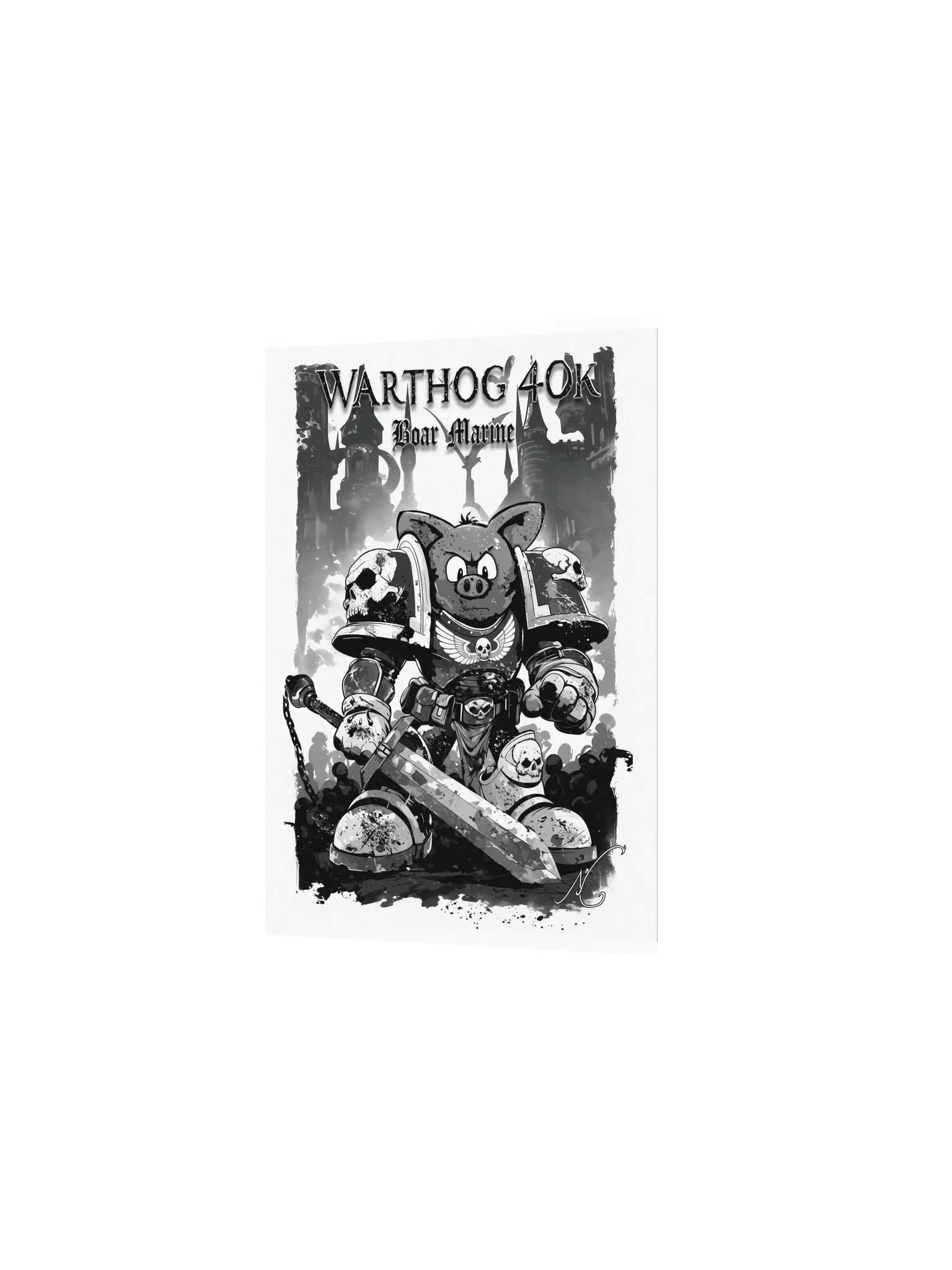 Warthog 40k Boar Marine Poster product image (10)