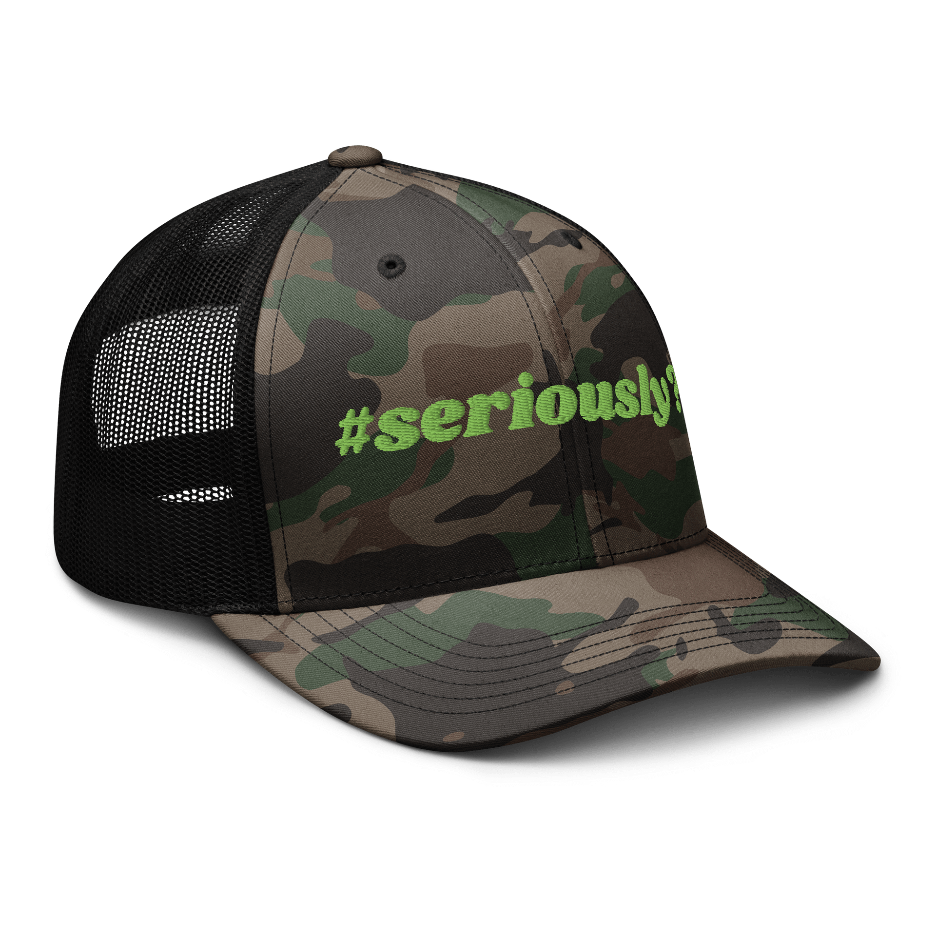 Seriously? Kick Exclusive Camo Trucker Hat product image (8)