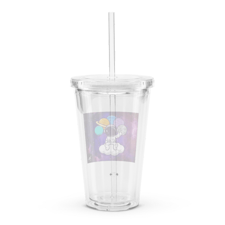 BL Astronaut Galaxy Solar System Double Wall Clear Plastic Tumbler (16 oz) product image (2)