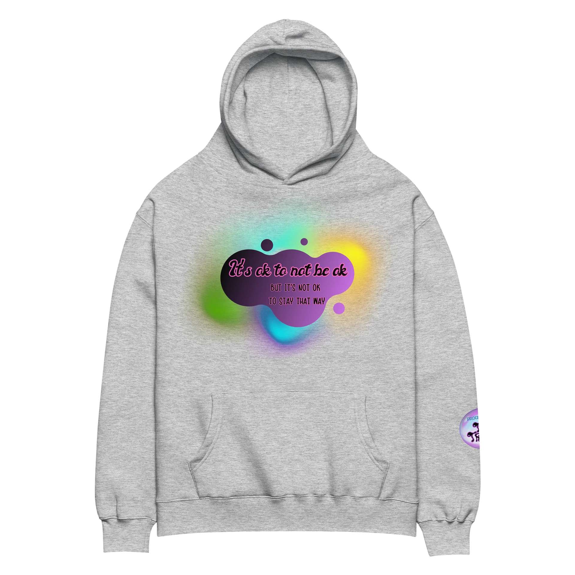 Mental Health Oversized Hoody w/ back message product image (2)