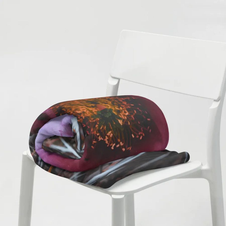 Pink Desert Flower Throw Blanket product image (7)