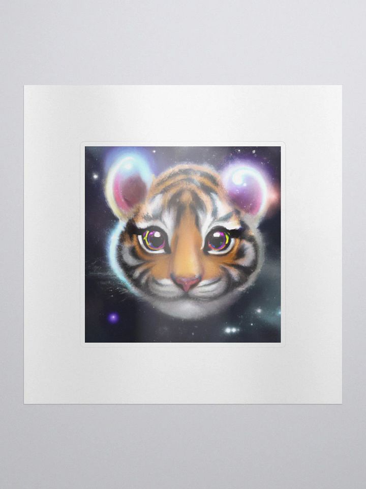 Cute Galactic Tiger Alpha Sticker product image (1)
